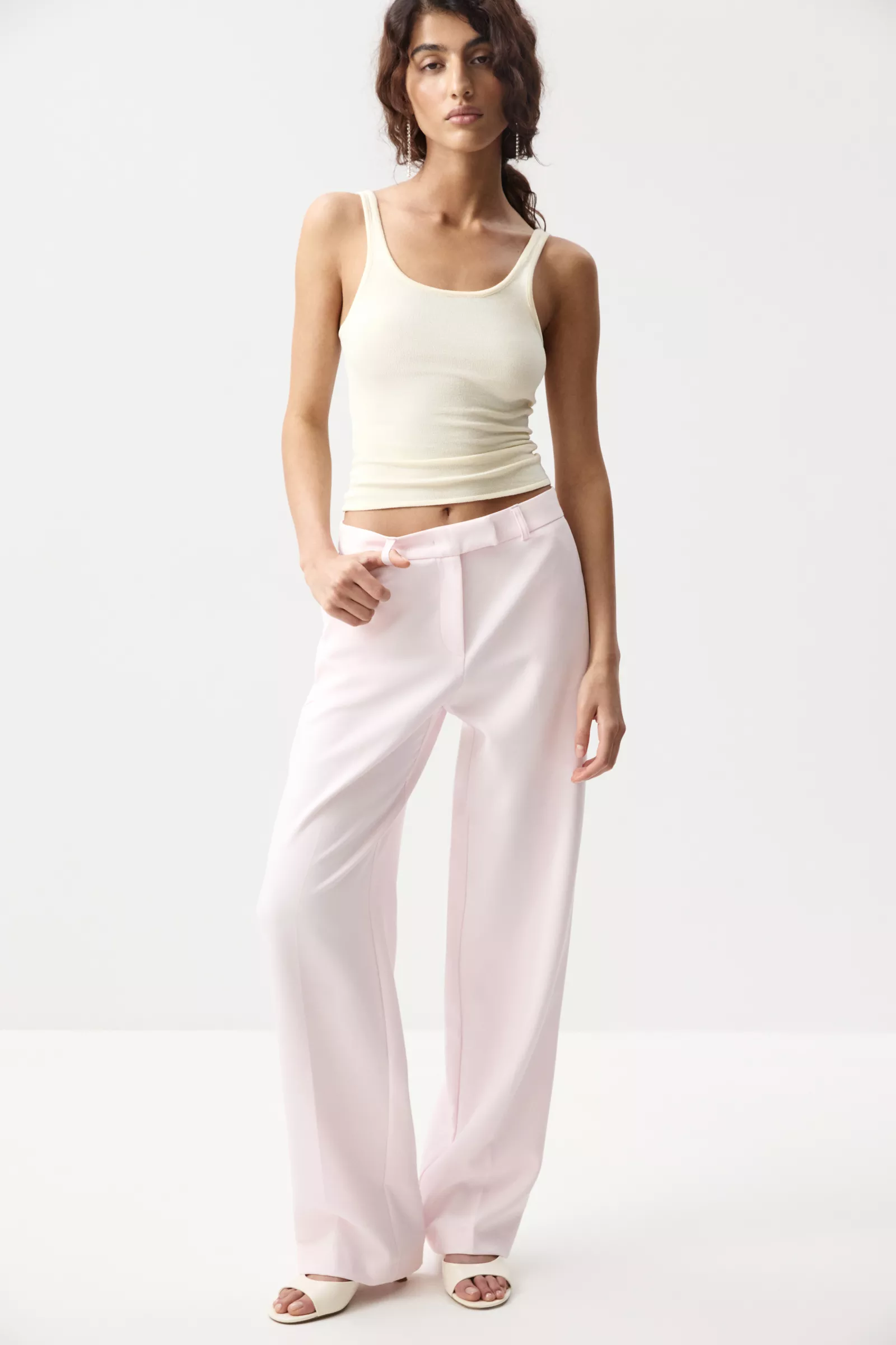 Брюки прямые (Нежно-розовый) (L) 