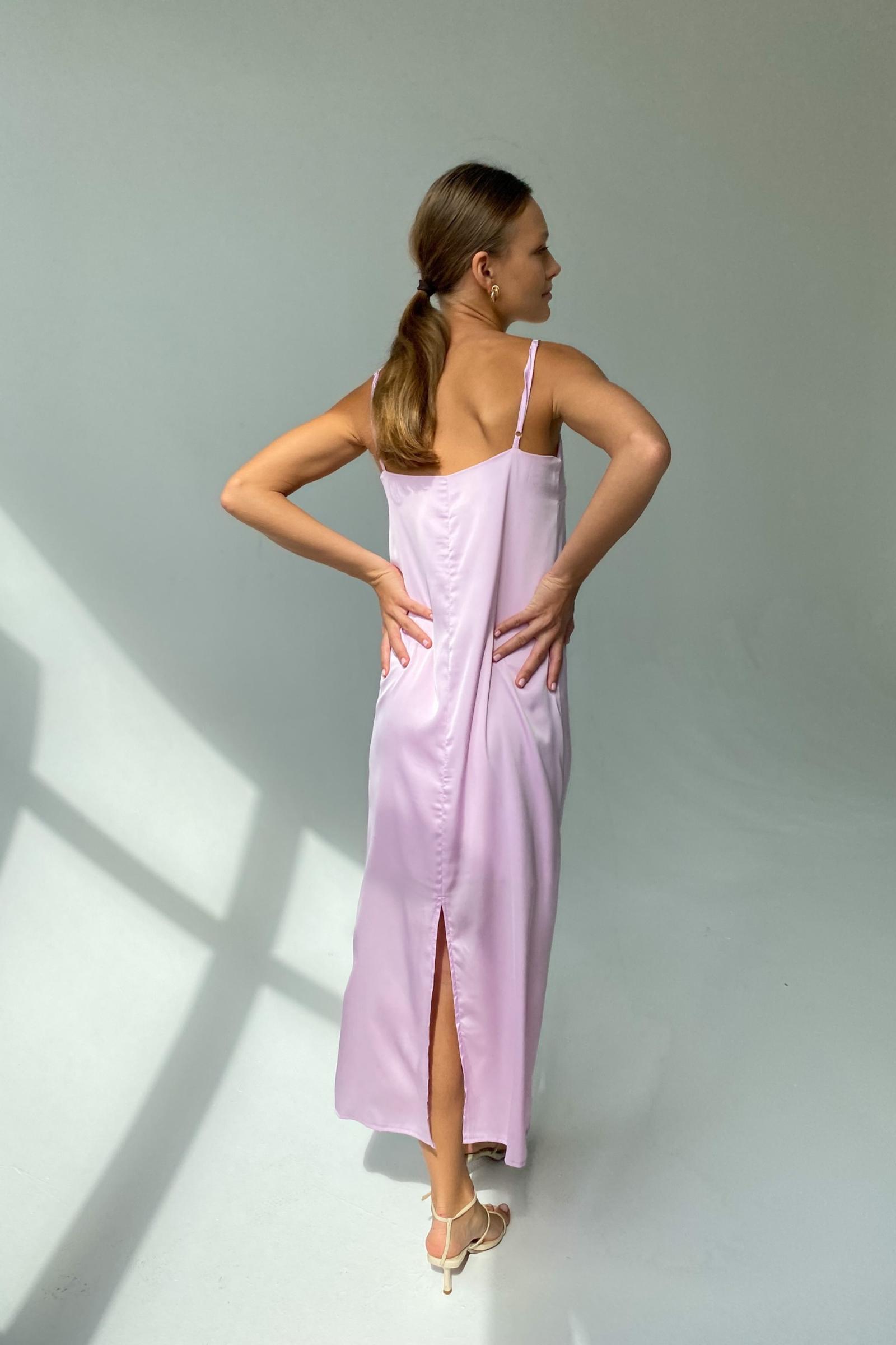 Платье-комбинация из смесового шелка (лавандовый)