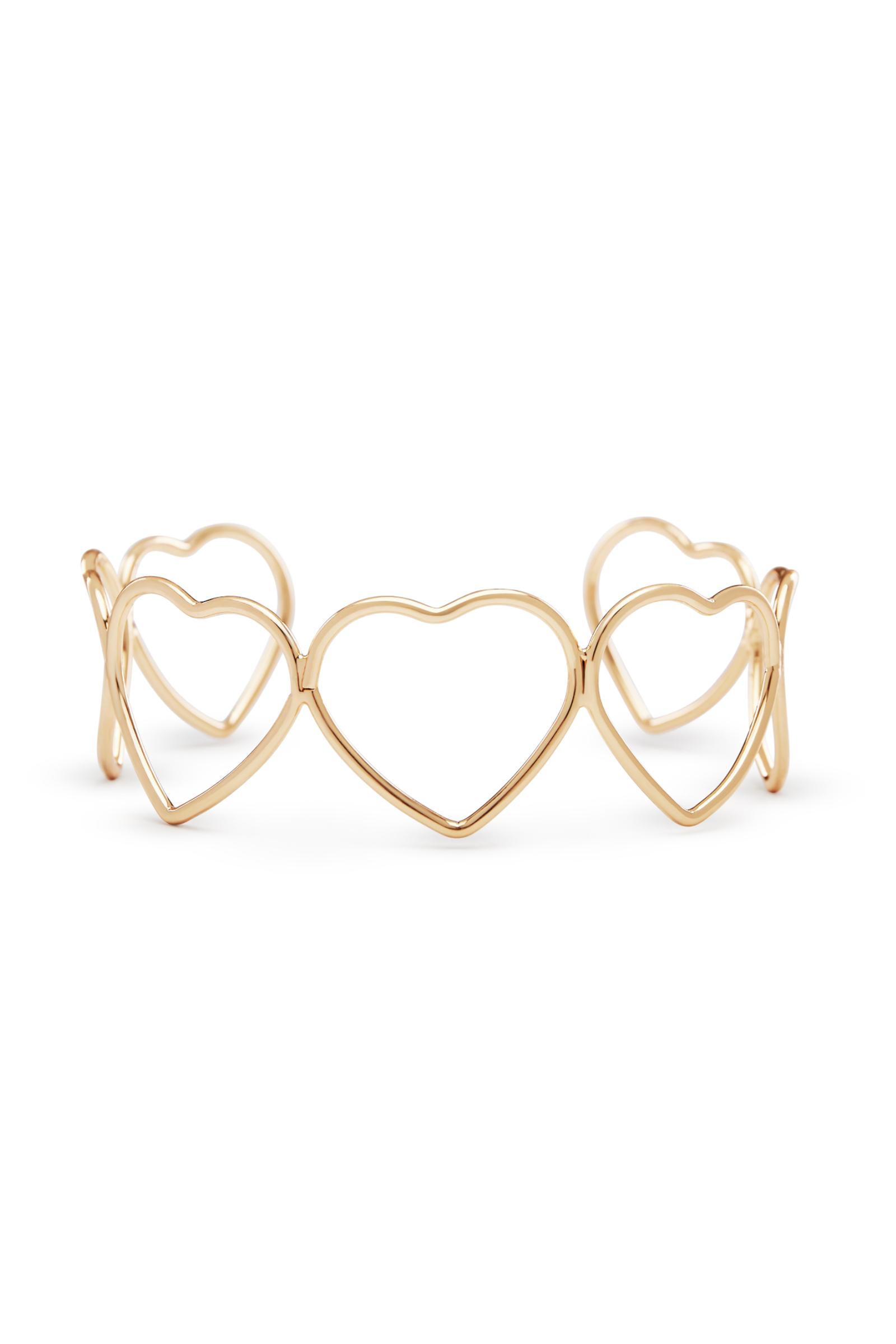 Чокер в форме сердец (one size, золото) 2860