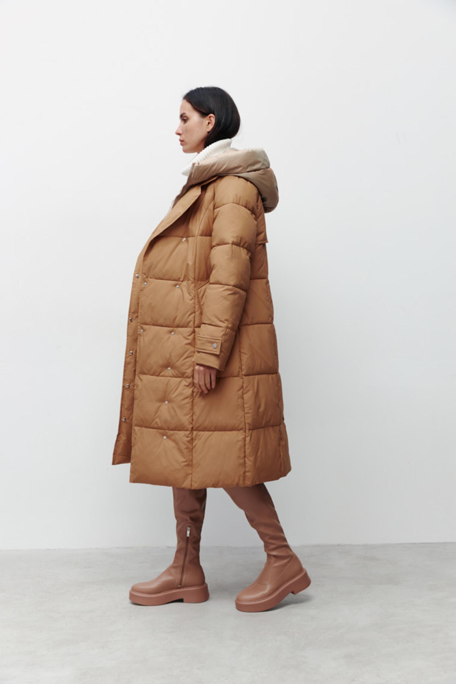 Пальто утепленное женское (бежевый) / Women's padded jacket (beige)