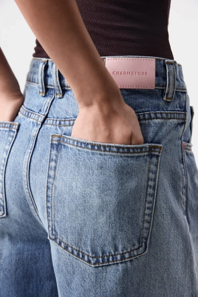 Джинсы Barrel Fit (винтажный синий) (S) 