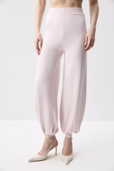 Брюки-джоггеры вязаные (Розовый) (M) 