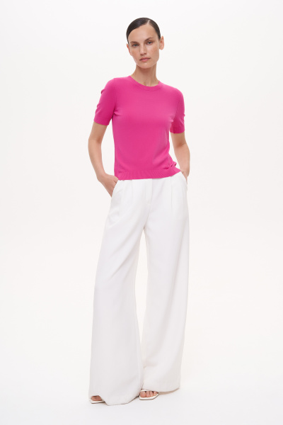 Футболка вязаная (XS, фуксия)