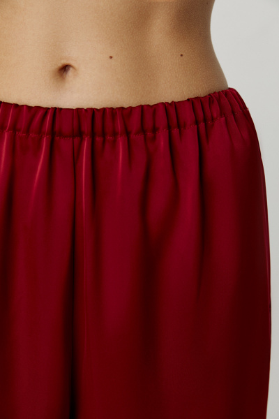 Брюки из сатина (бордовый) (M) 