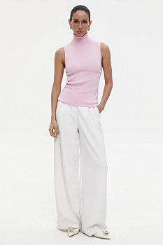 Топ с воротником-стойкой