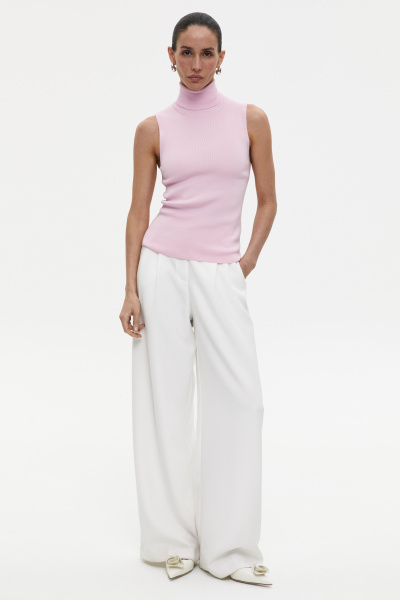 Топ с воротником-стойкой (XS, барби) 2169