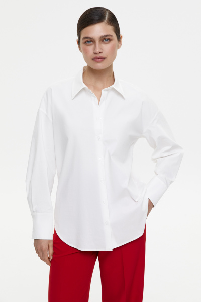 Рубашка свободного кроя (M/L, молочный) 2207