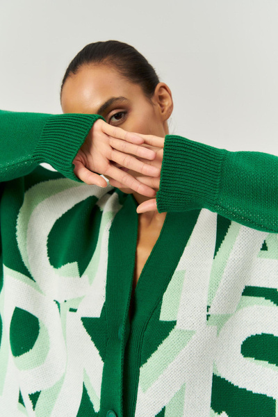 Кардиган Logomania (травяной)