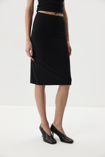 Юбка прямая из вискозы (Черный) (M) 