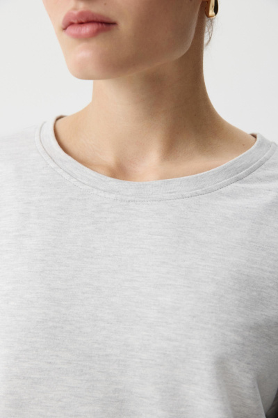 Лонгслив с широкими рукавами (Серый меланж) (M/L) 