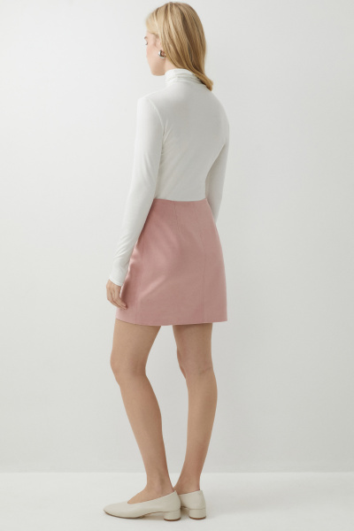 Лонгслив с воротником стойка (молочный) (M) 