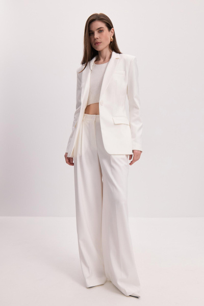 Брюки палаццо (белый) (M) 