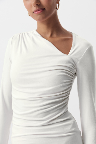 Лонгслив с асимметричной горловиной (ванильный) (XS) 