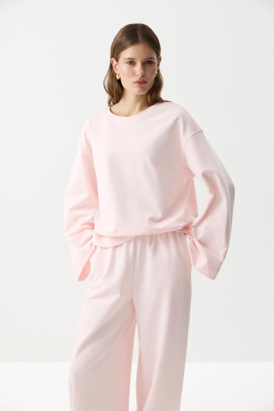 Лонгслив с широкими рукавами (Розовый) (XS/S) 