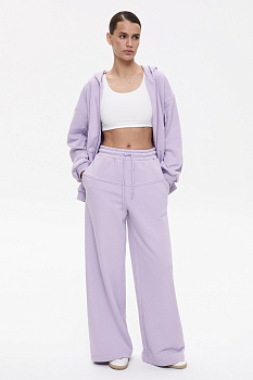 Широкие брюки с необработанными швами