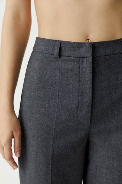 Брюки прямые классические (темно-серый меланж) (XS) 
