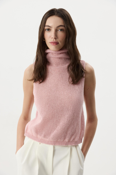 Топ ажурный  (Розовый) (M) 