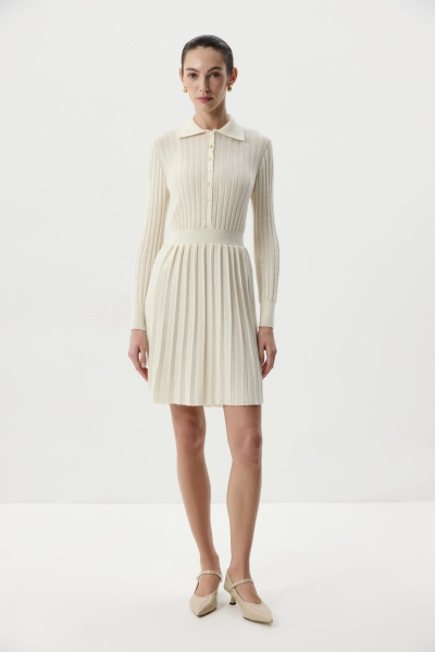 Платье-поло (Молочный) (M) 