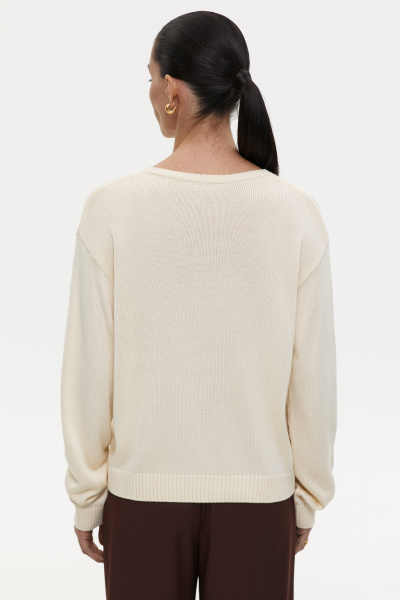 Джемпер базовый из вискозы (XS/S, кремовый) 