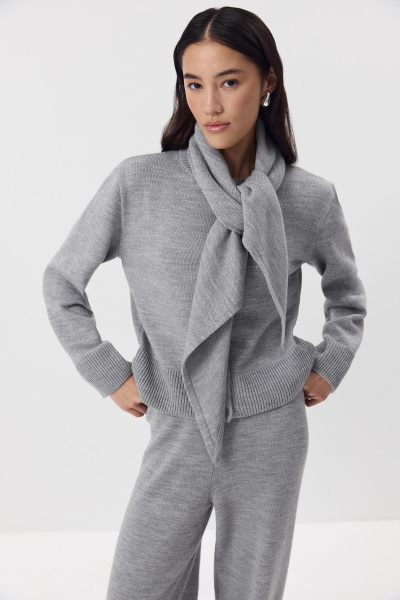 Косынка из шерсти  (серый) (one size) 