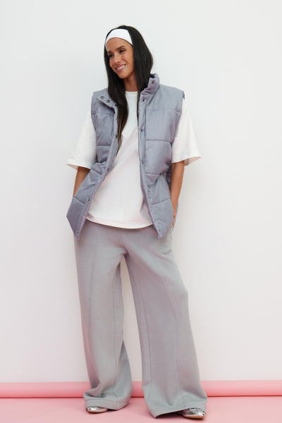 Жилет стеганный (one size, серый) 