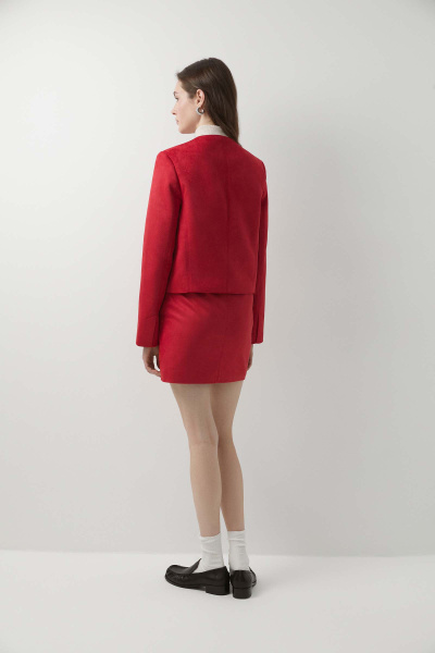 Жакет из замши (красный) (M) 