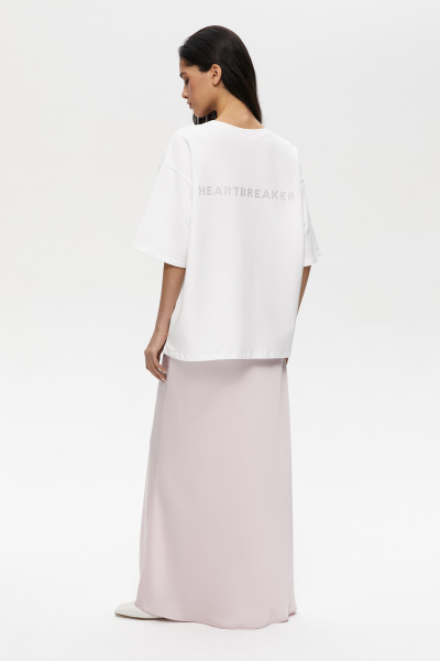 Футболка со стразами Heartbreaker (one size, молочный) 2207