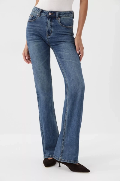 Джинсы Boot Cut (винтажный синий с тинтом) (S)
