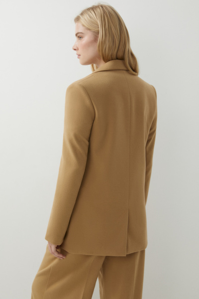 Пиджак прямой на одну пуговицу из костюмной ткани (светло-коричневый) (S) 