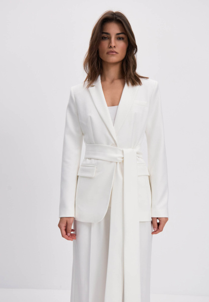 Пиджак с бантом (белый) (M) 