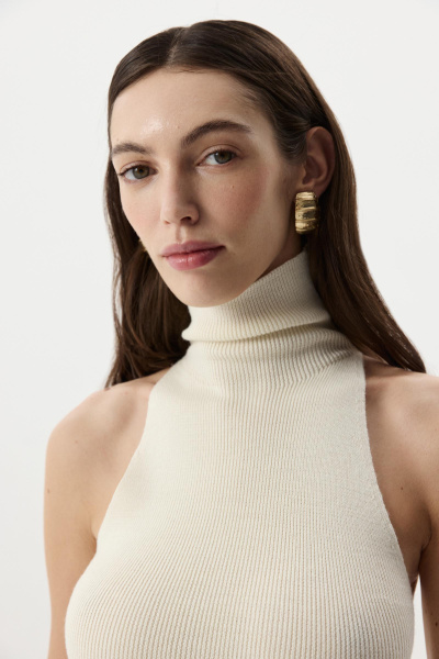 Топ-халтер вязаный (Молочный) (M) 