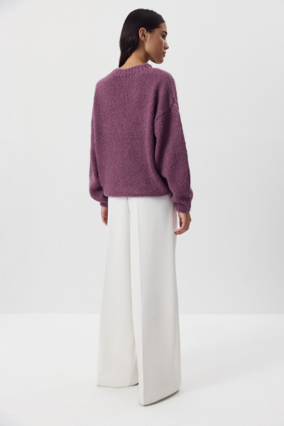 Джемпер из шерсти мериноса (сливовый) (M/L) 