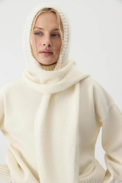 Косынка из шерсти мериноса (Ванильный) (one size) 