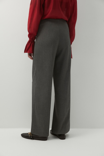 Брюки классические без пояса (темно-серый меланж) (XS) 