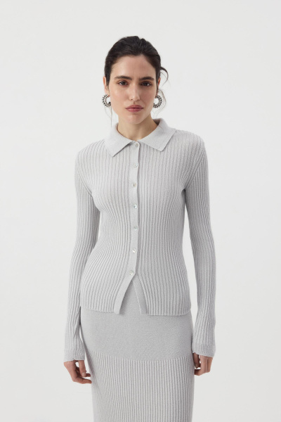 Джемпер с люрексом (Серебряный) (XS/S)