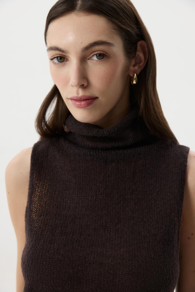 Топ ажурный  (Шоколадный) (M) 