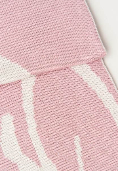 Шарф широкий из хлопка (one size, пепельно-розовый)