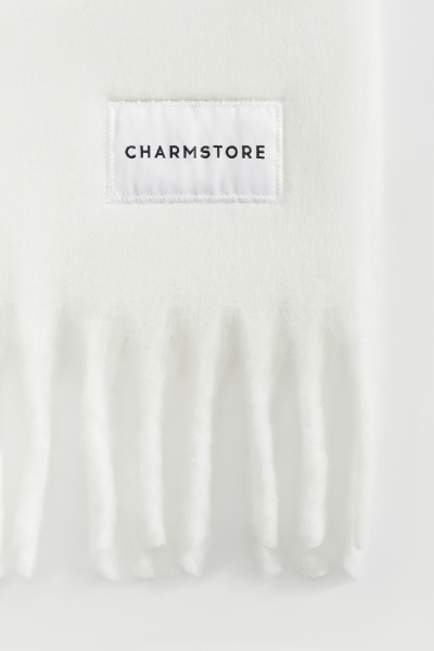 Шарф объемный с бахромой (молочный) (one size)