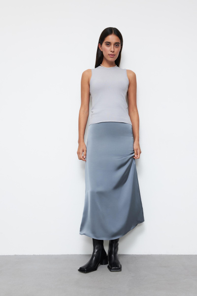 Топ базовый из вискозы (L, серый) 2775