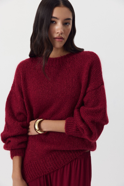 Джемпер из шерсти мериноса (винный) (M/L) 