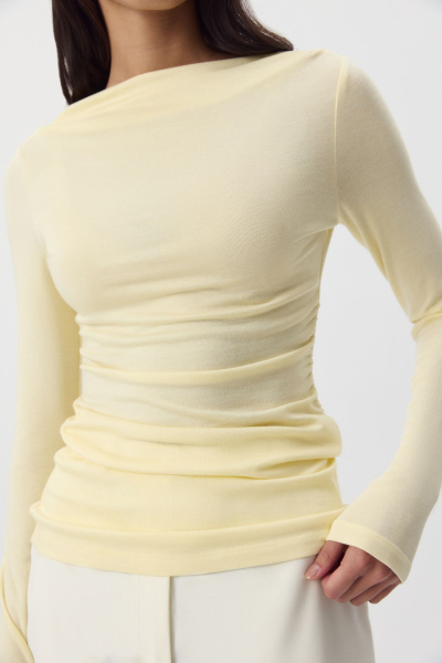 Лонгслив из кашемира с лиоцеллом (сливочный) (M) 