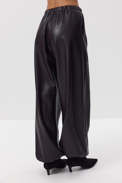 Джоггеры из эко кожи (темно-коричневый) (M/L) 