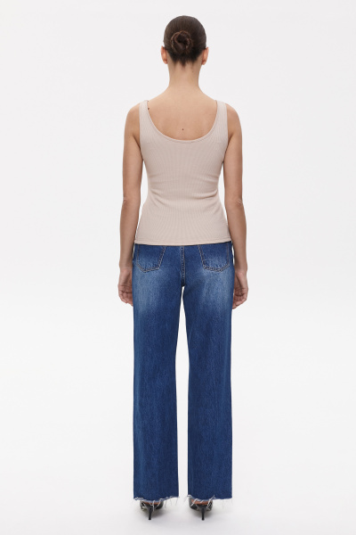 Топ базовый на бретелях (L, бежевый) 2183