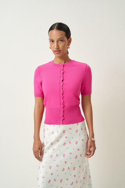 Кардиган с фестонами (фуксия) (M/L) 