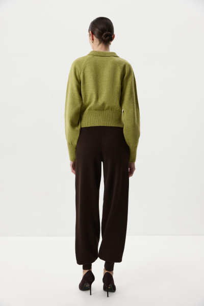 Кардиган на молнии  с шерстью альпаки (Оливковый) (XS) 