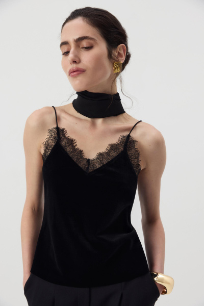 Топ из бархата (Черный) (XS) 