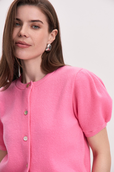 Кардиган с рукавами-фонариками (розовый) (M/L) 