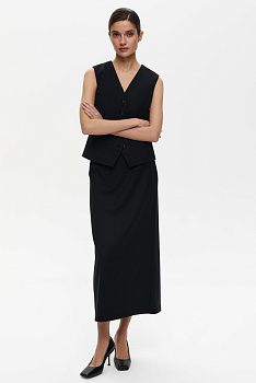 Юбка макси из костюмной ткани
