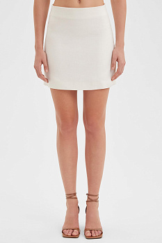Юбка мини изо льна (молочный)