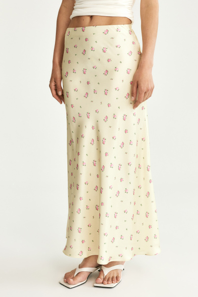 Юбка макси с принтом (сливочный) (M) 